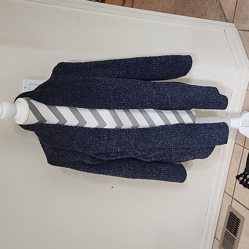 Barefoot dreams cozychic cabin cable cardigan blue brand new size xsmall